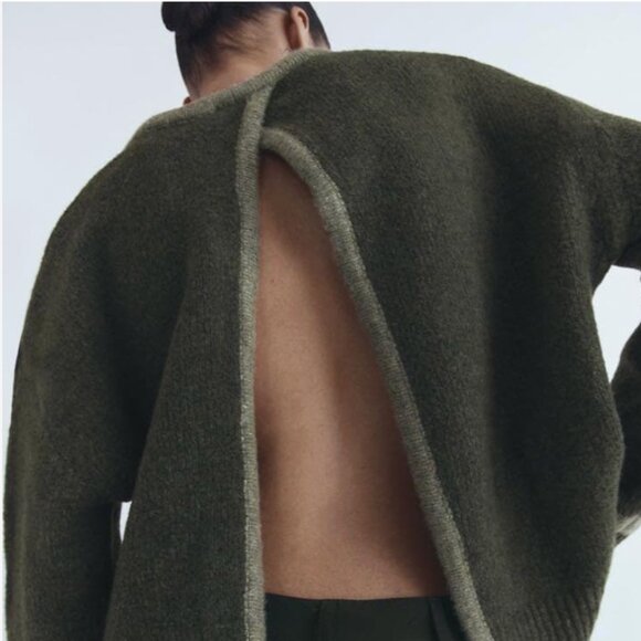 Zara Open Back Knit Sweater M - Picture 5 of 7